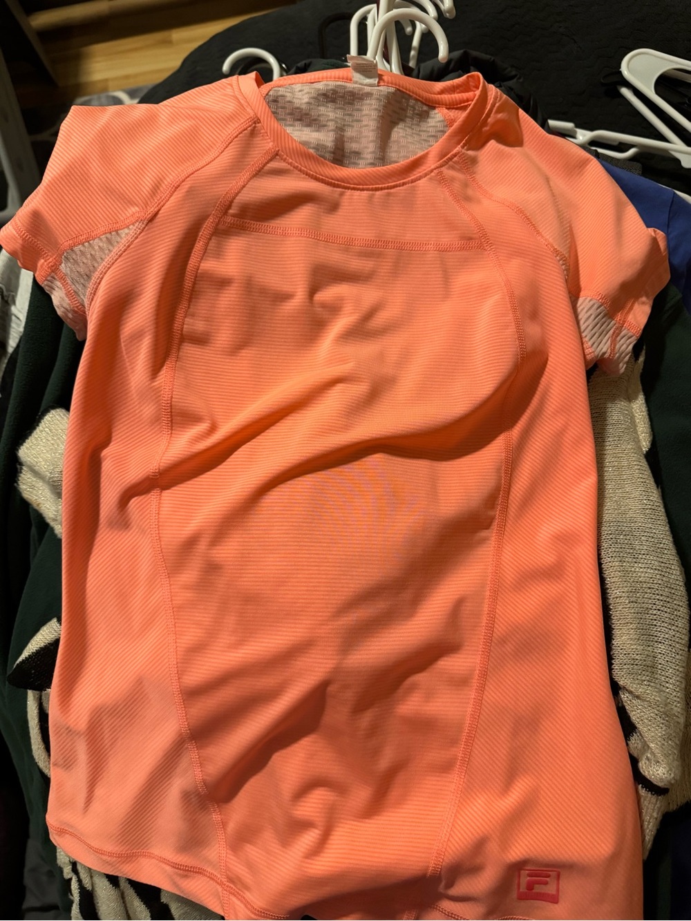 Fila Coral/Peach Performance Short Sleeve Top